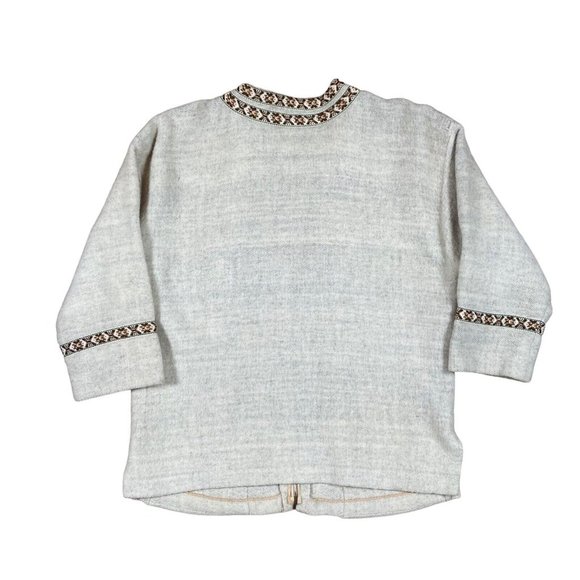 VINTAGE‎ 1960’s Wool Norwegian Zip Cardigan Handmade Sweater Sz 38 (M) - Picture 10 of 14